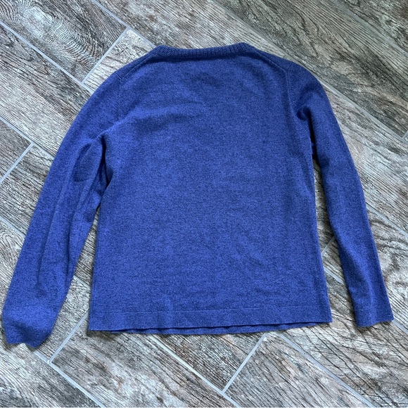 Jones New York 100% Cashmere Sweater V Neck, Blue, Women’s Medium - Picture 6 of 6
